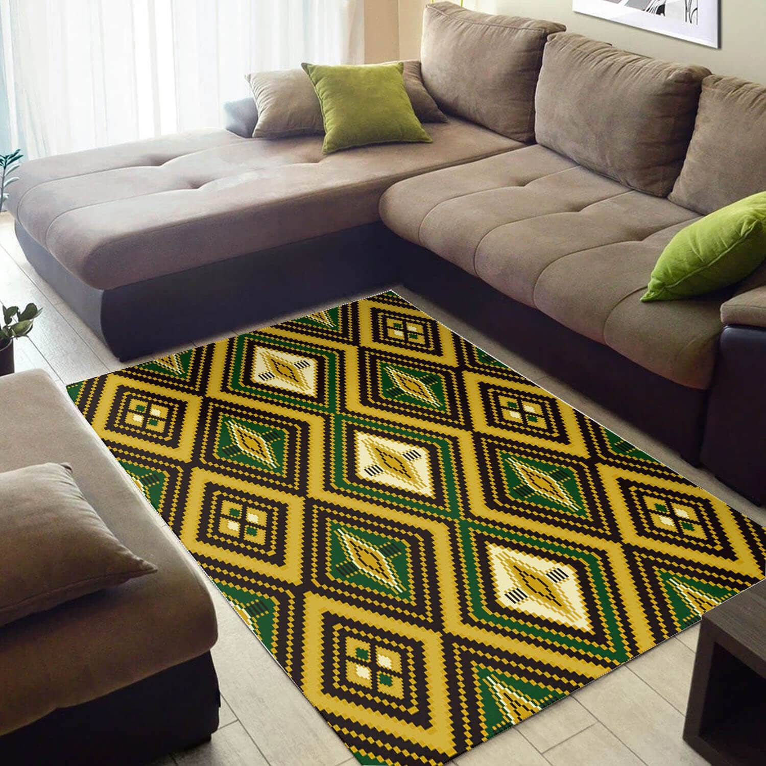Trendy African American Abstract Afrocentric Art Large Living Room Rug