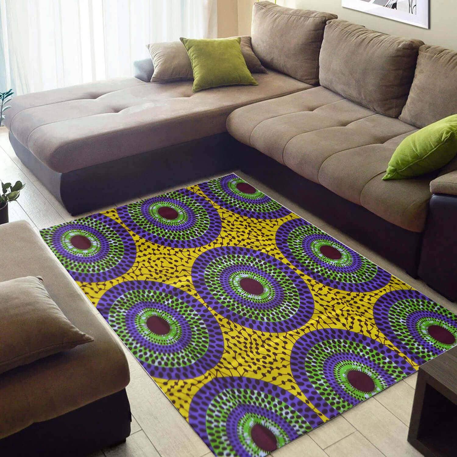 Trendy African Awesome American Black Art Seamless Pattern Design Floor Inspired Living Room Rug