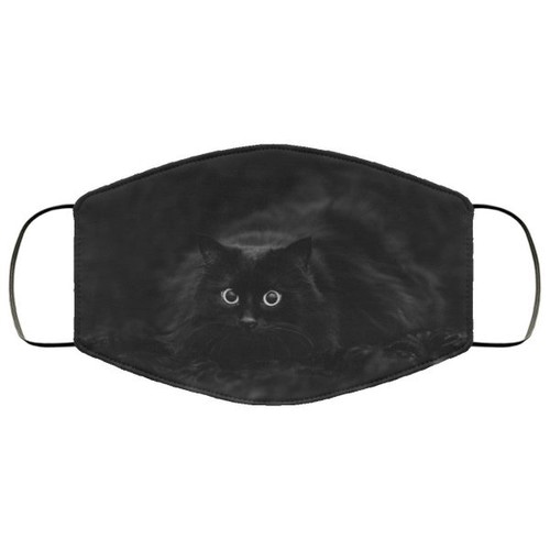 Wallpaper Cat Black Background Washable No4922 Face Mask