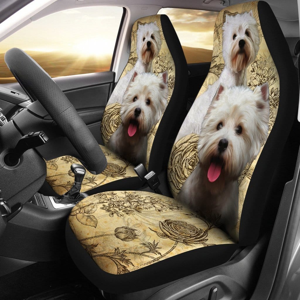 West Highland White Terrier Dogs Car Seat Covers