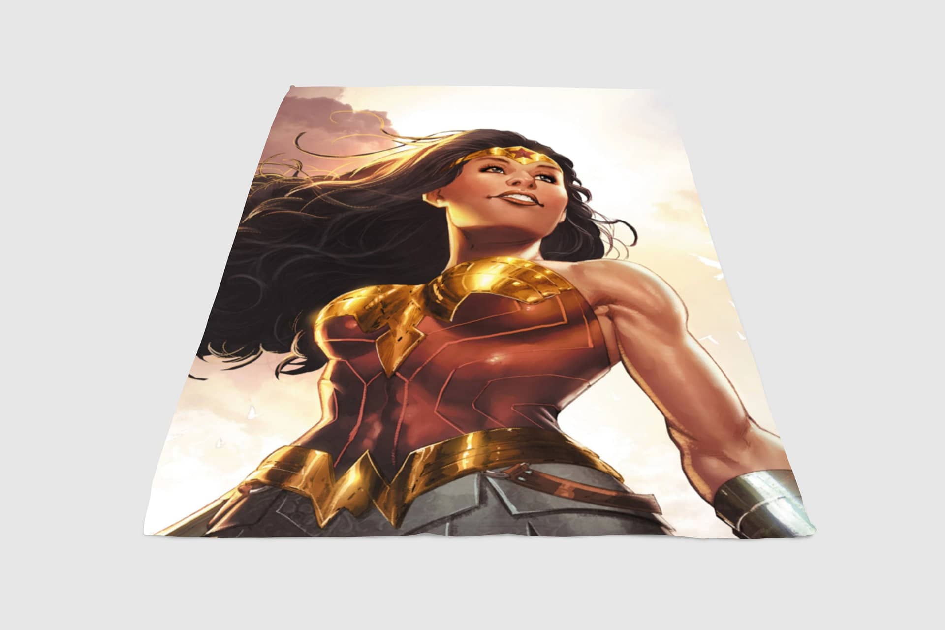Wonder Woman Digital Painting Fleece Blanket