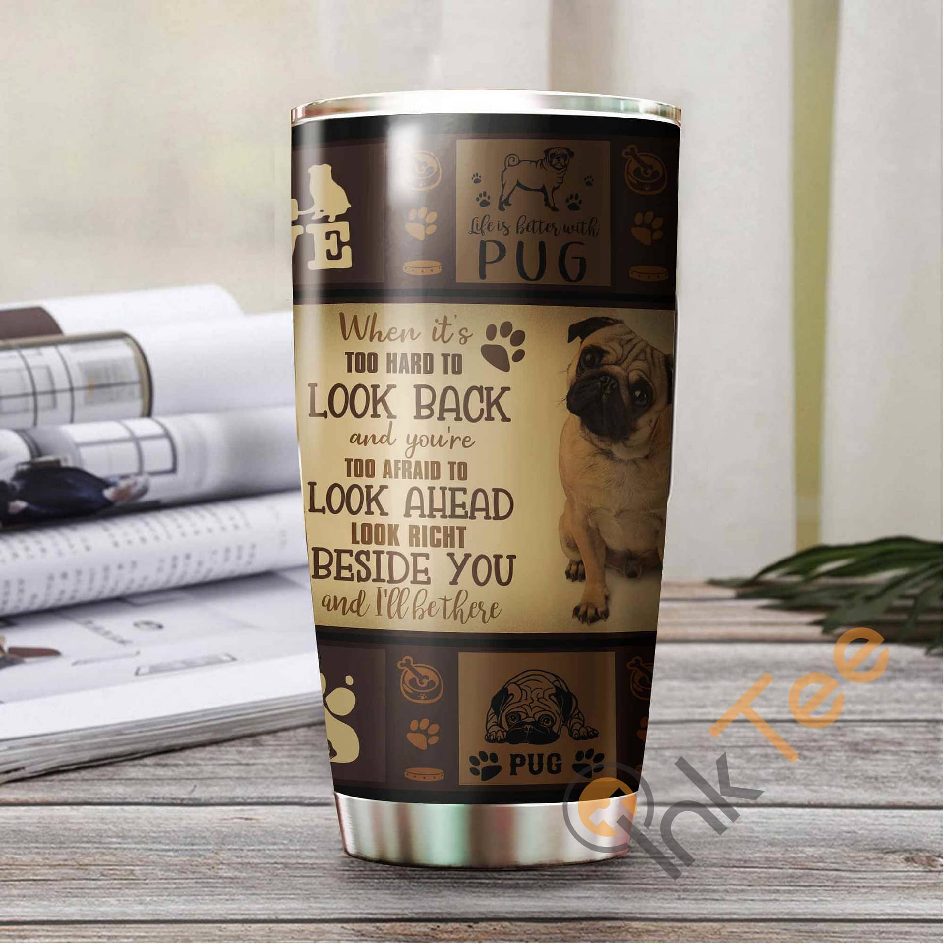 All You Need Is Love And A Pug Amazon Best Seller Sku 3413 Stainless Steel Tumbler