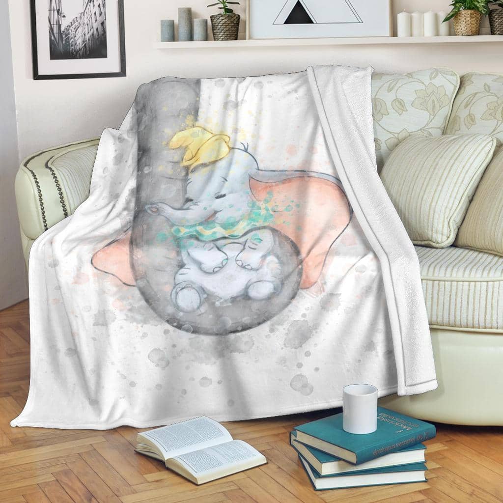 Amazon Best Seller Cute Dumbo And Mom Fleece Blanket