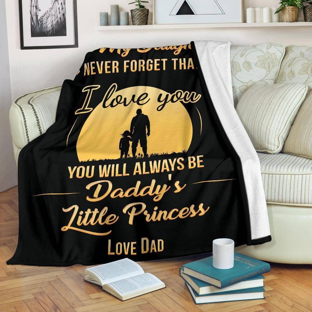 Amazon Best Seller Daddy'S Little Princess Daughter Fleece Blanket
