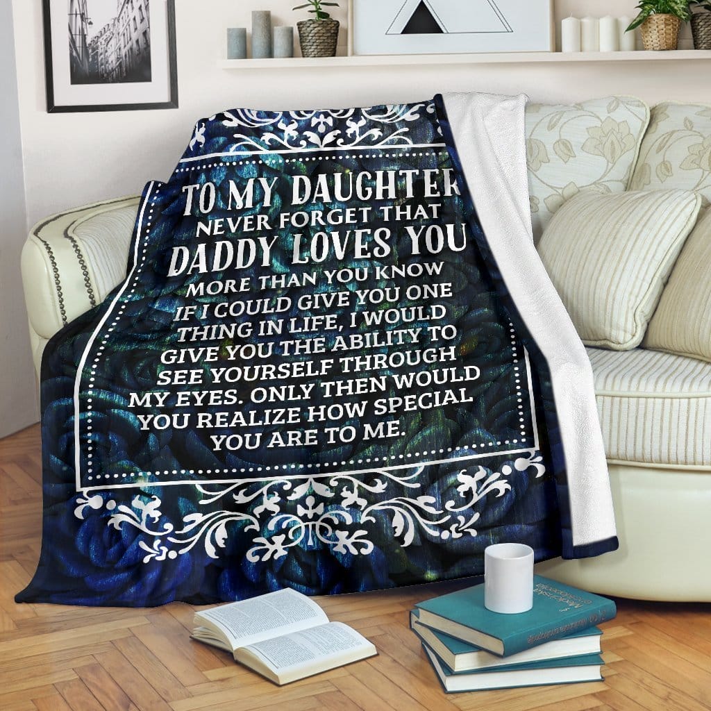 Amazon Best Seller Gift From Daddy To Daughter Fleece Blanket