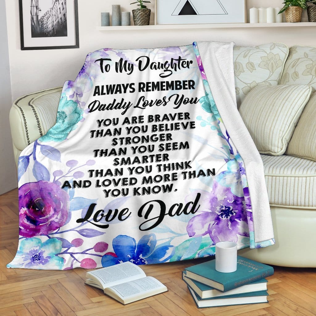 Amazon Best Seller To My Daughter From Dad Fleece Blanket