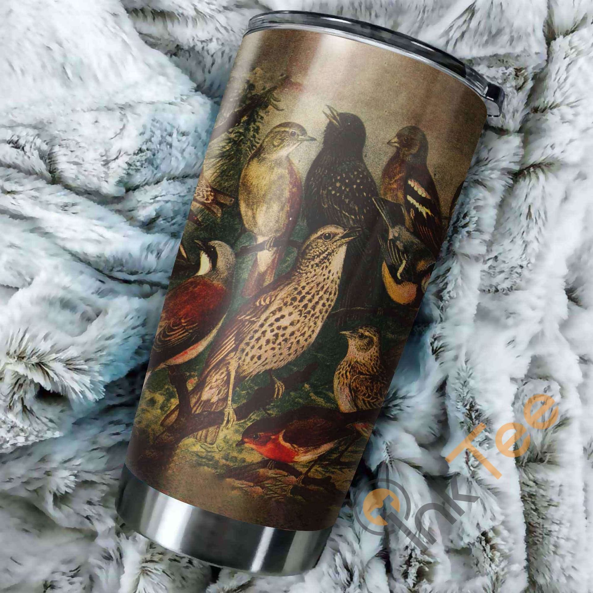 Inktee Store - Beautiful Birds Stainless Steel Tumbler Image