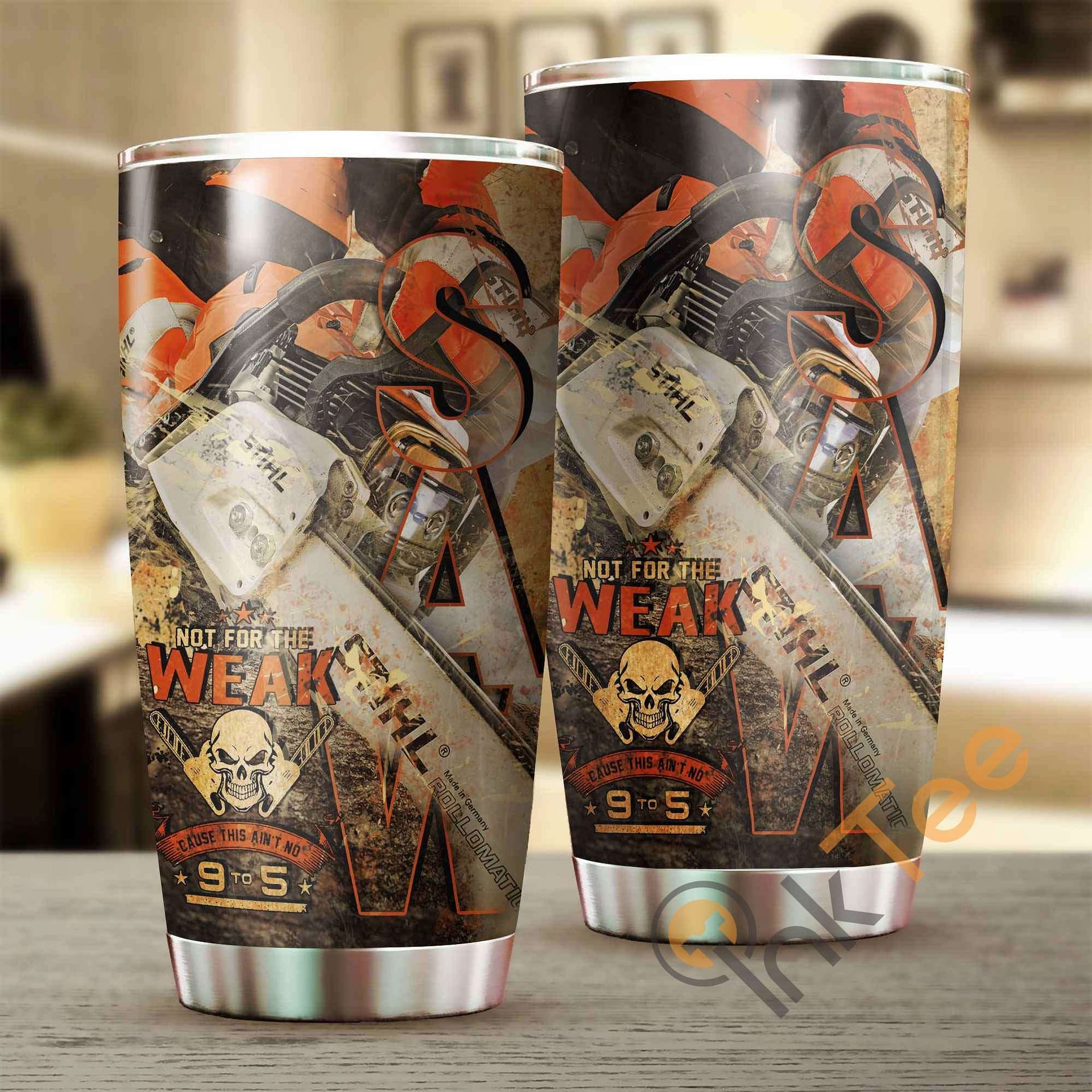 Inktee Store - Beautiful Chainsaw Amazon Best Seller Sku 3753 Stainless Steel Tumbler Image