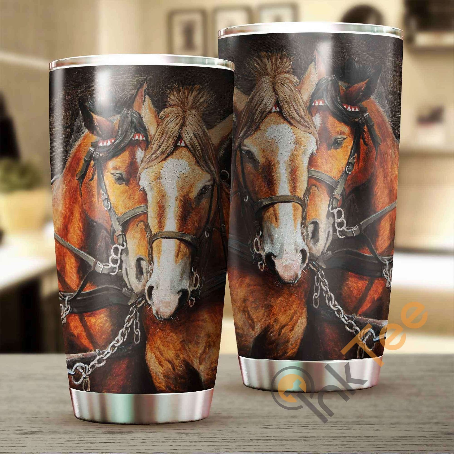 Inktee Store - Beautiful Horse Amazon Best Seller Sku 3049 Stainless Steel Tumbler Image