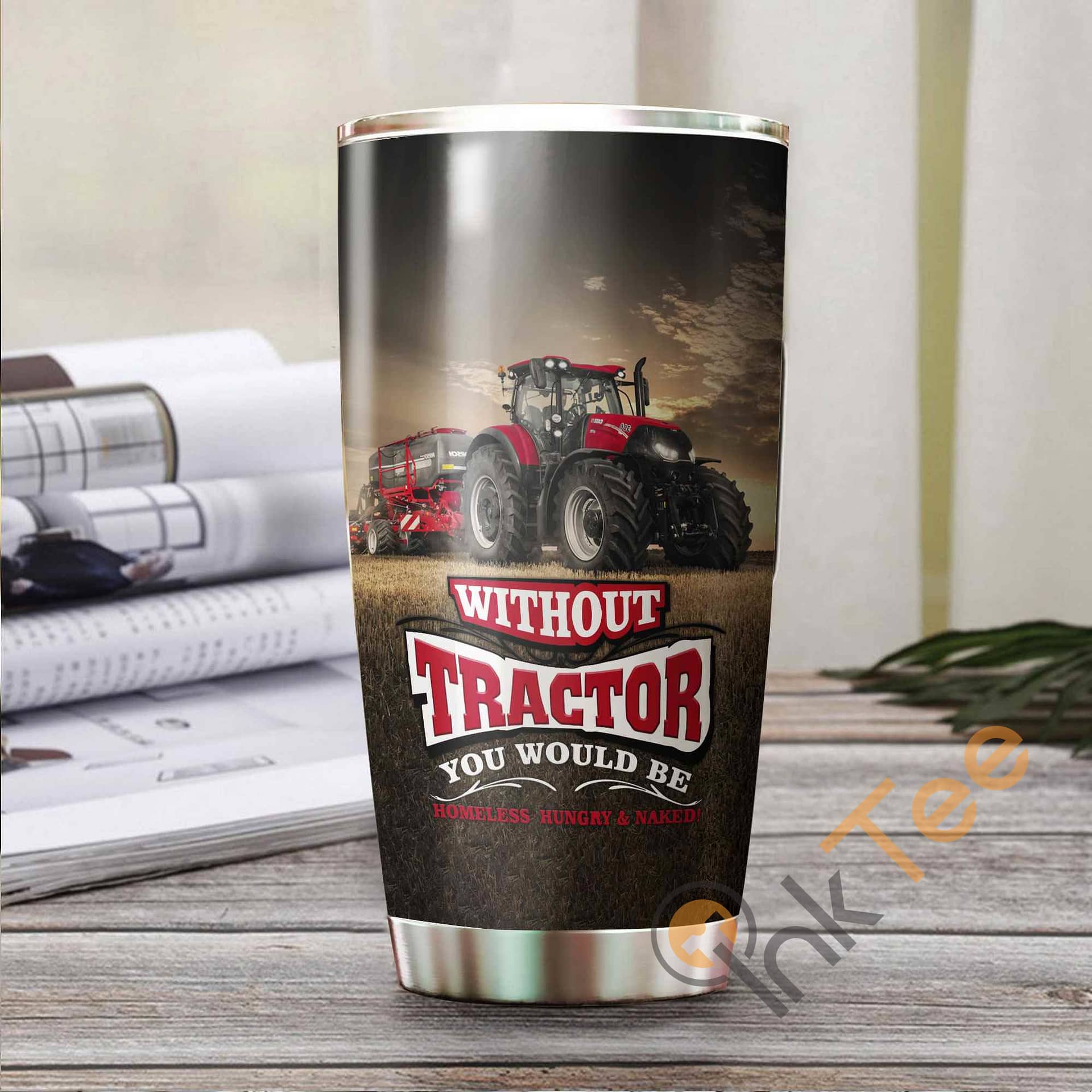 Inktee Store - Beautiful Tractor Amazon Best Seller Sku 3780 Stainless Steel Tumbler Image