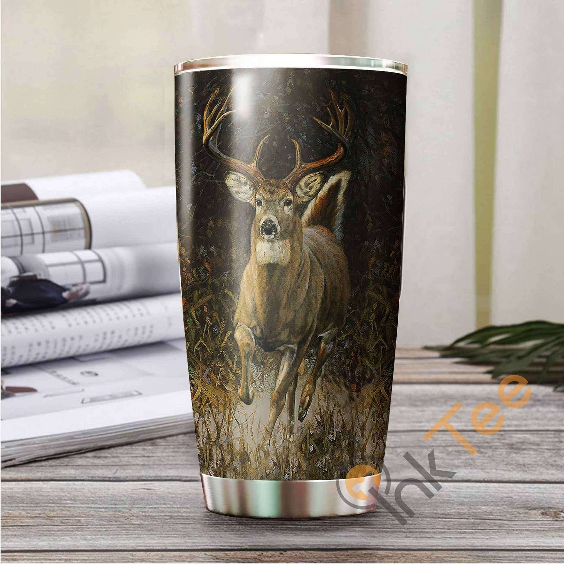 Deer Hunting Art Stainless Steel Tumbler
