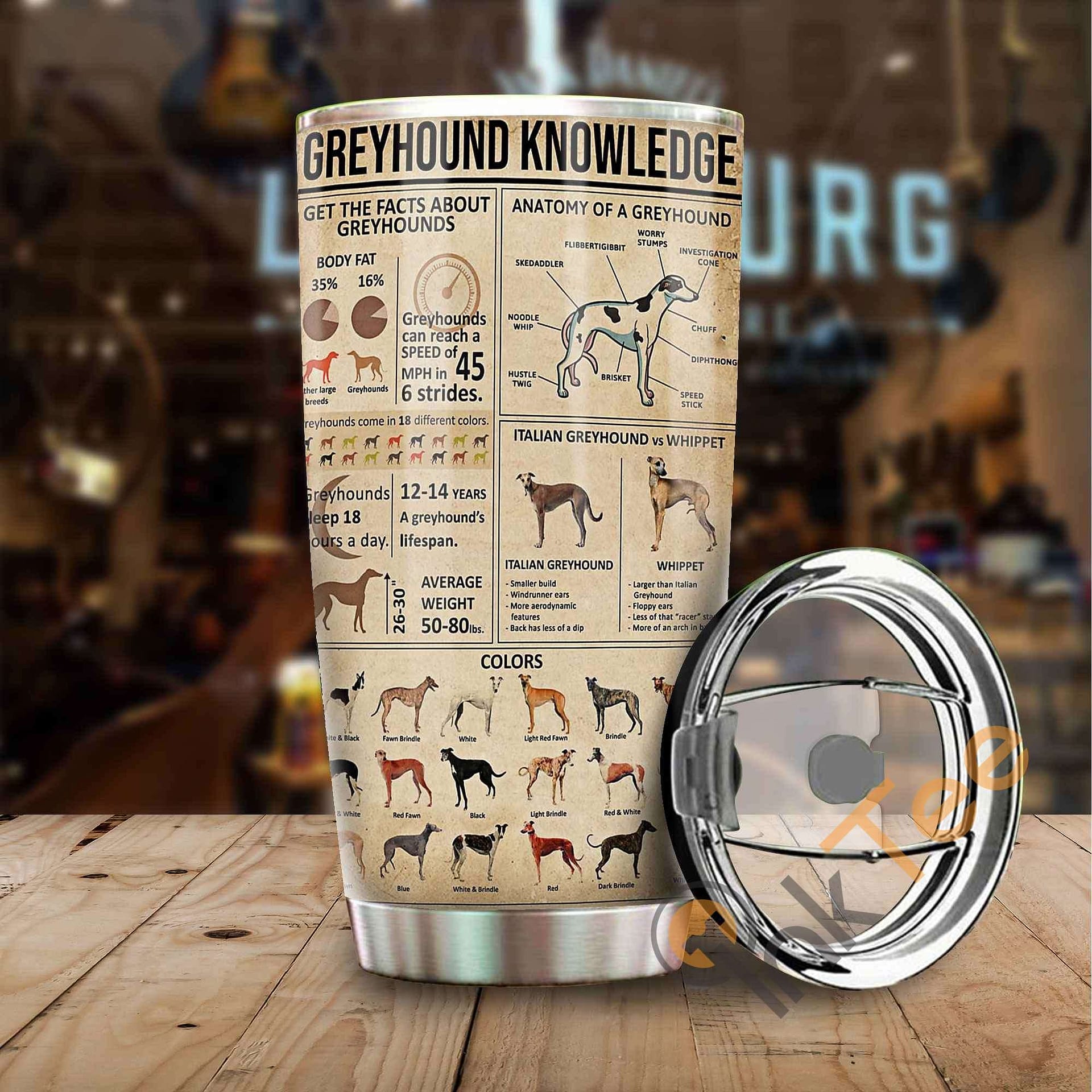 Greyhound Knowledge Amazon Best Seller Sku 3755 Stainless Steel Tumbler