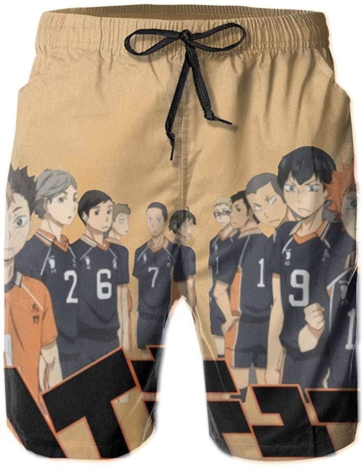 Haikyuu!! Swim Trunks Anime Printed Quick Dry Sku 37 Shorts