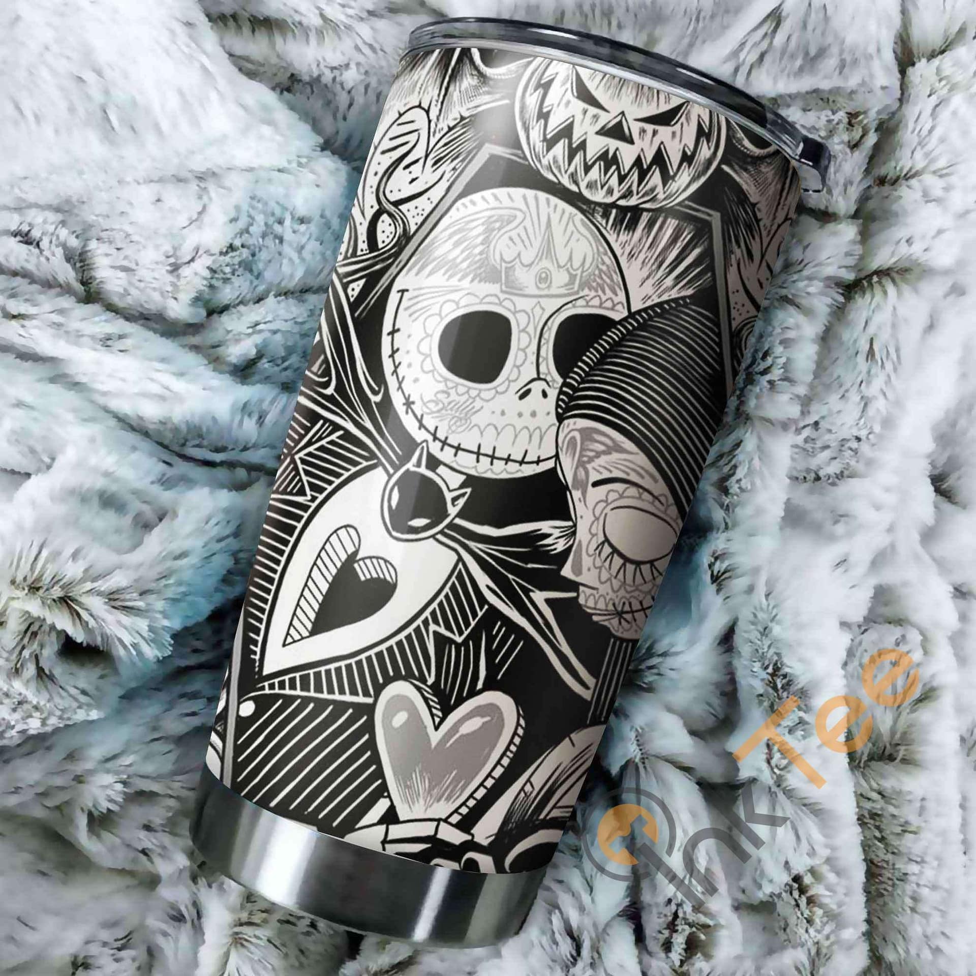 Jack Skellington And Sally Nightmare Before Christmas Perfect Gift Stainless Steel Tumbler
