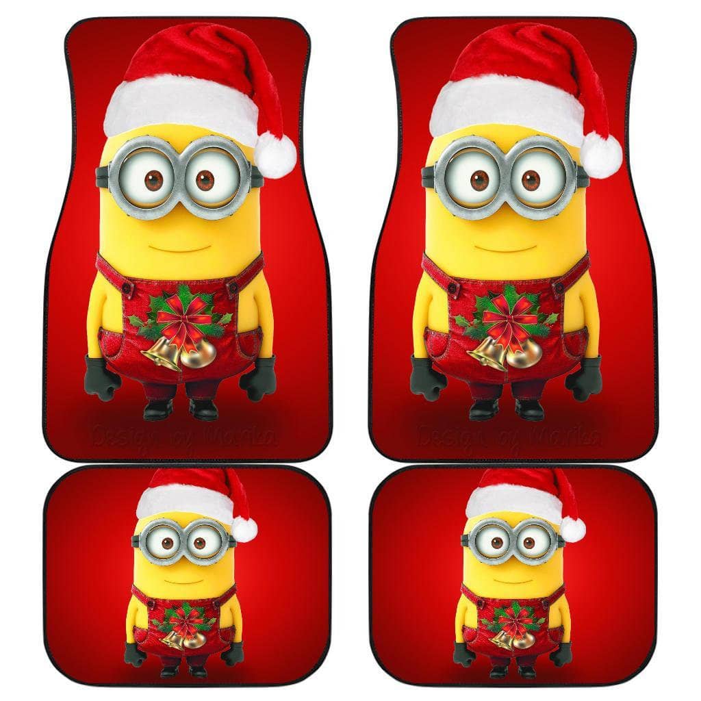Minions Christmas Front And Back Cute Car Floor Mats