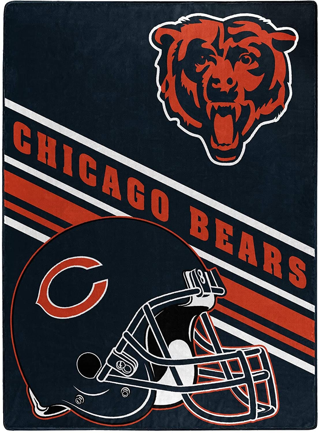 Nfl Team Logo Throw Chicago Bears Fleece Blanket