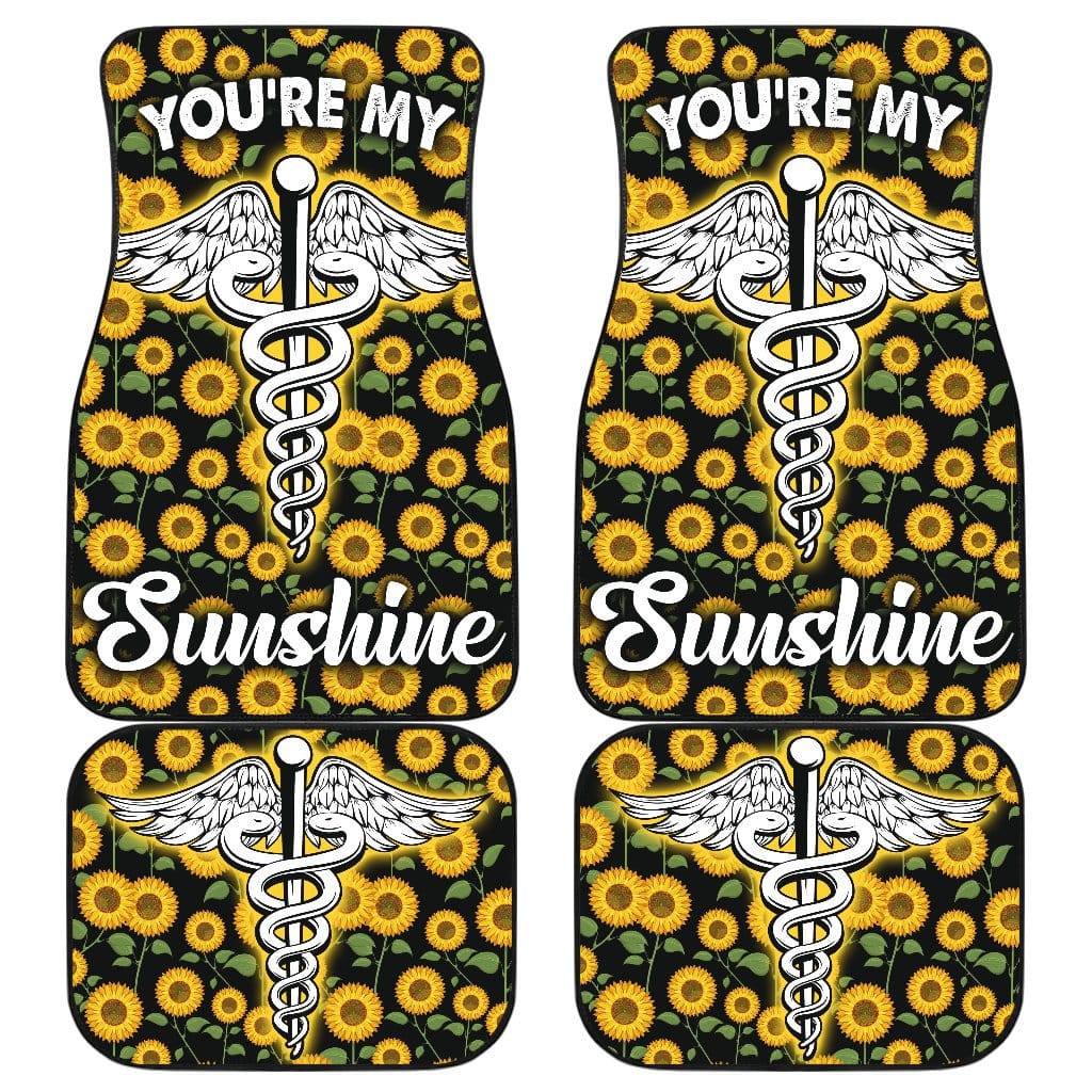 Nurse You'Re My Sunshine Sunflower Car Floor Mats