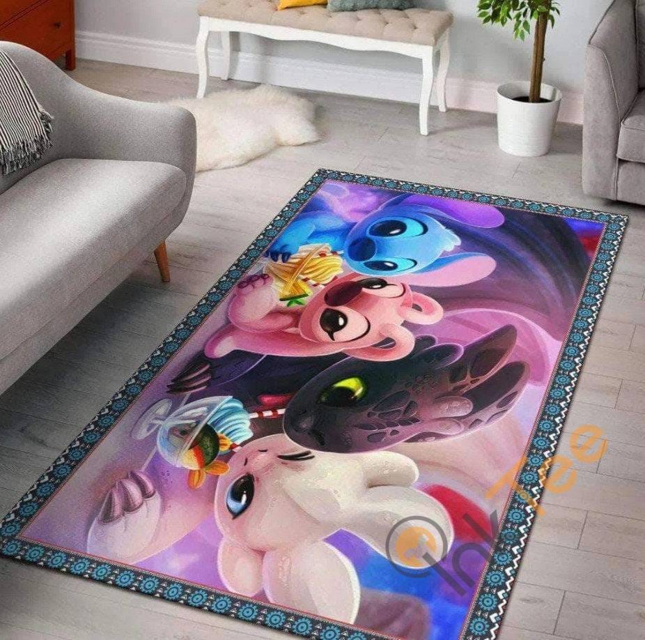 Stitch & Toothless Disney Character Christmas Gift For Lover Rug - Inktee  Store