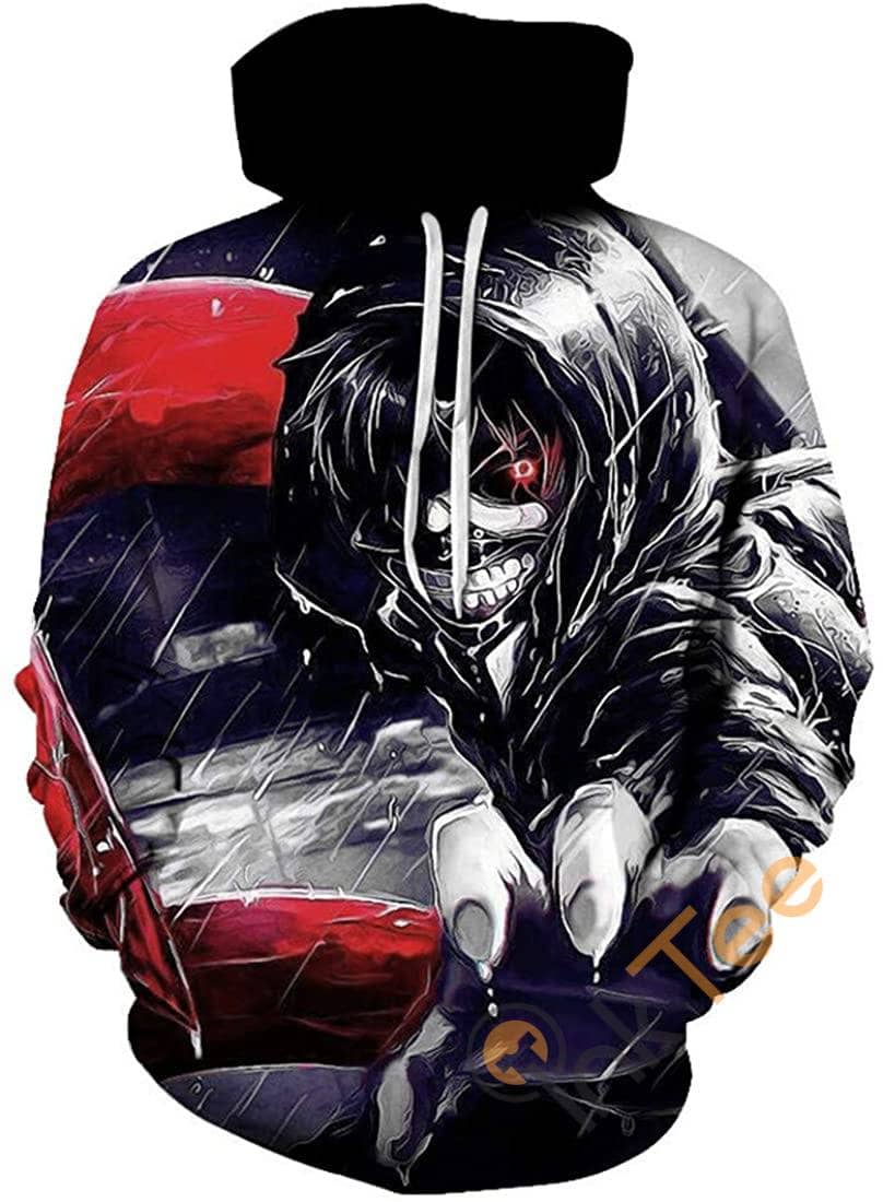 Tokyo Ghoul Print Pullover With Front Pocket Sku98 Hoodie 3D