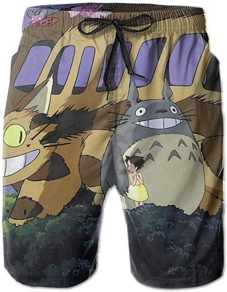Totoro Swim Trunks Anime Printed Quick Dry Sku 40 Shorts