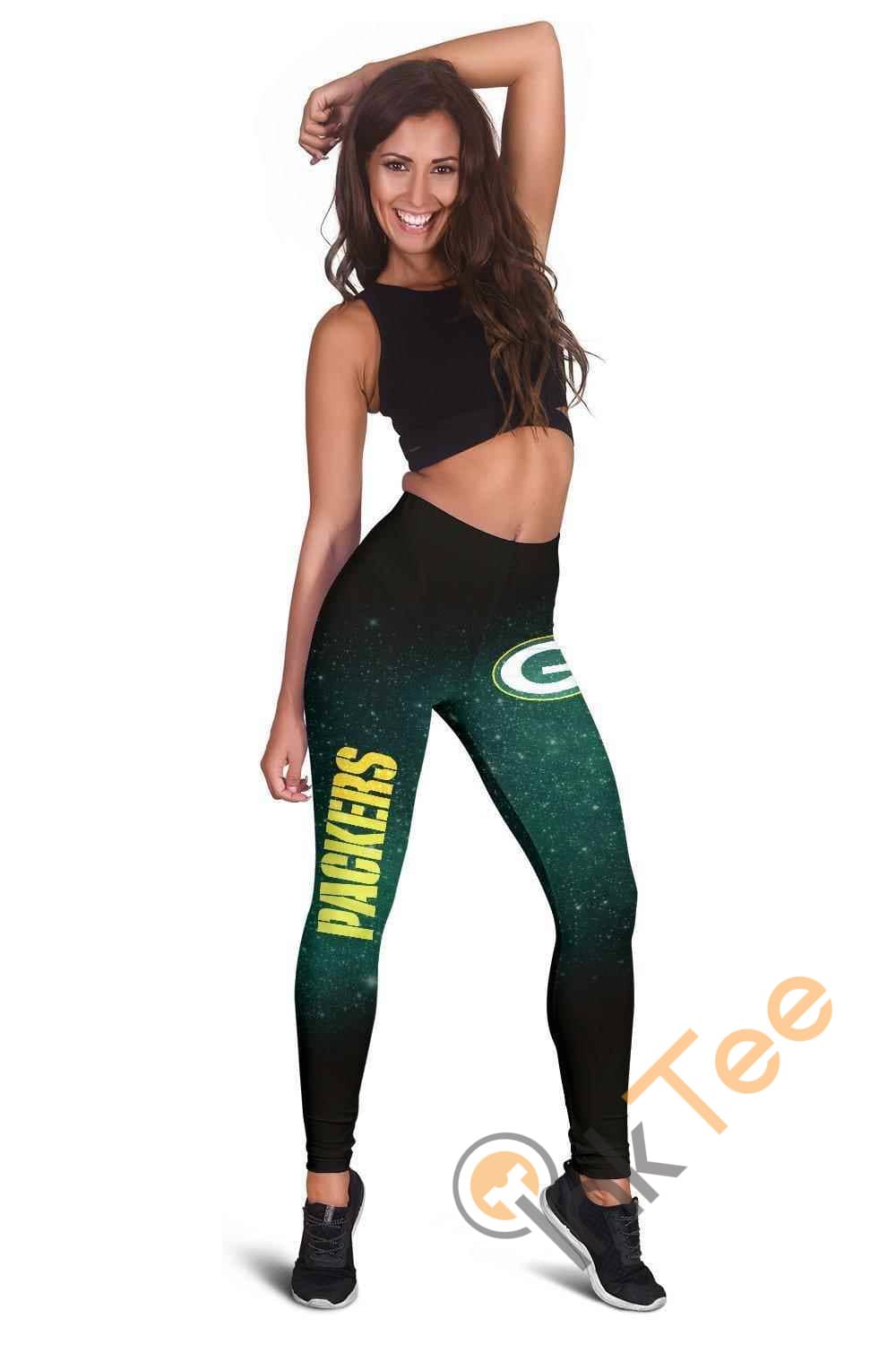 Green Bay Packers 3D All Over Print For Yoga Fitness Women's