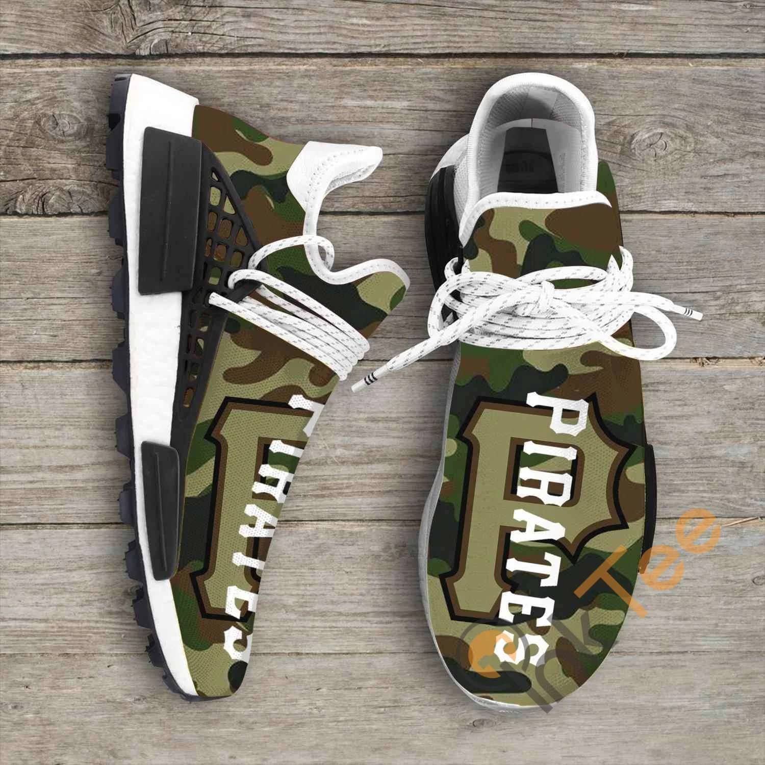 Camo Camouflage Pittsburgh Pirates Mlb Sport Teams NMD Human Shoes