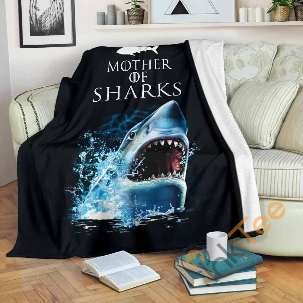 Mother Of Sharks Premium Fleece Blanket
