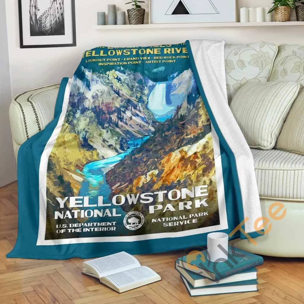 Yellowstone National Park Premium Fleece Blanket
