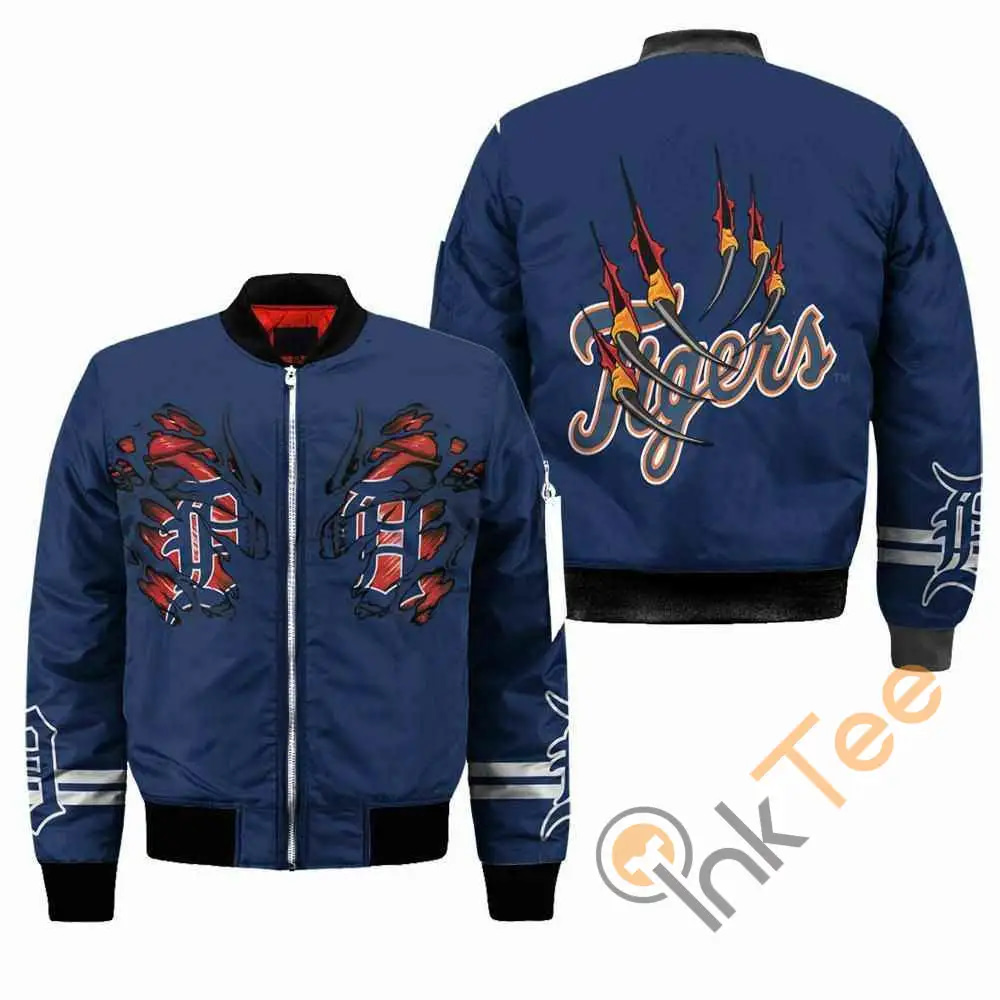 Detroit Tigers Mlb Claws  Apparel Best Christmas Gift For Fans Bomber Jacket