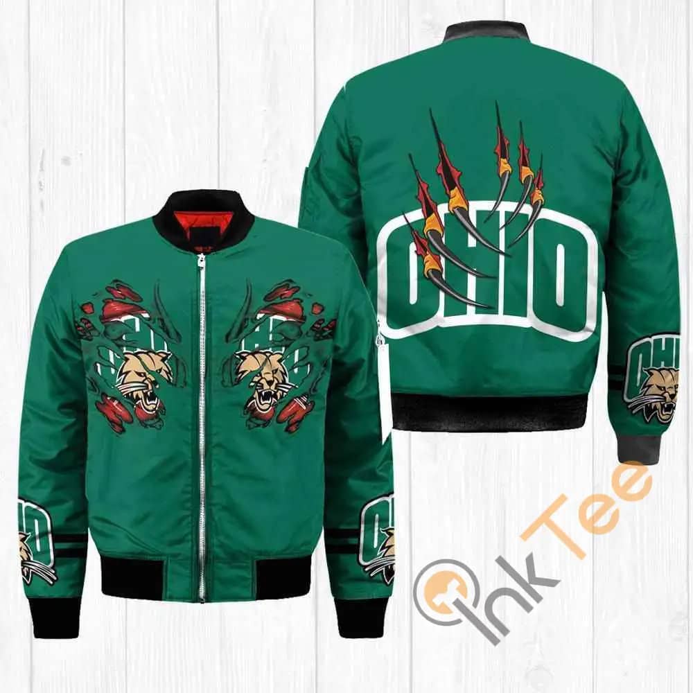 Ohio Bobcats Ncaa Claws  Apparel Best Christmas Gift For Fans Bomber Jacket