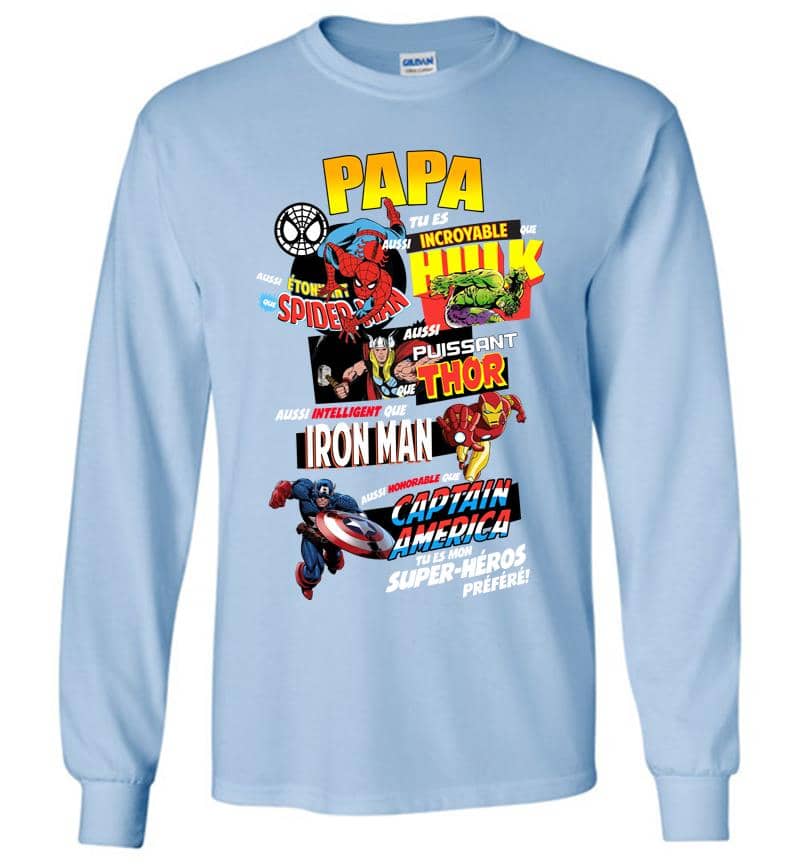 Inktee Store - Avenger Superhero Marvel Characters Long Sleeve T-Shirt Image