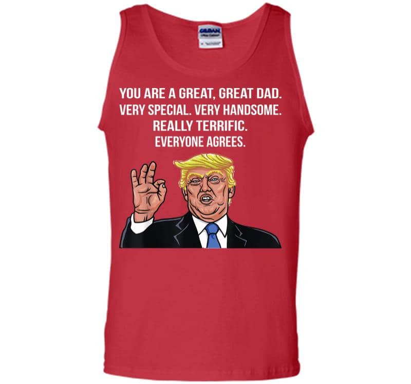 Inktee Store - Funny Donald Trump Fathers Day Great Dad Gift Men Tank Top Image