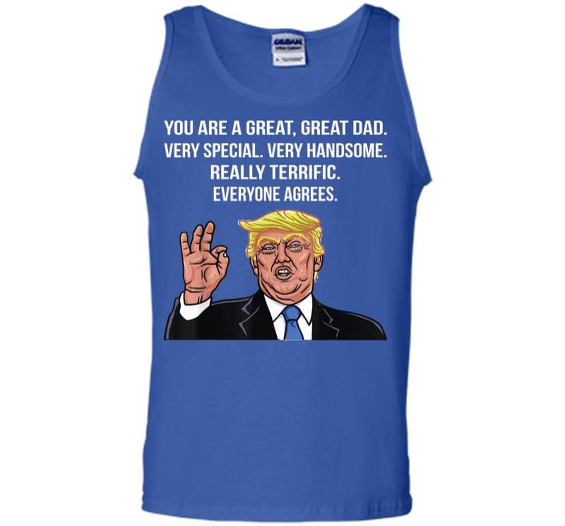 Inktee Store - Funny Donald Trump Fathers Day Great Dad Gift Men Tank Top Image