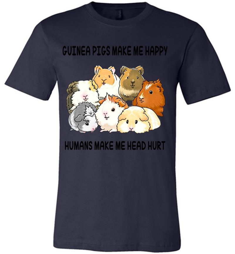 Inktee Store - Guinea Pigs Make Me Happy Premium T-Shirt Image