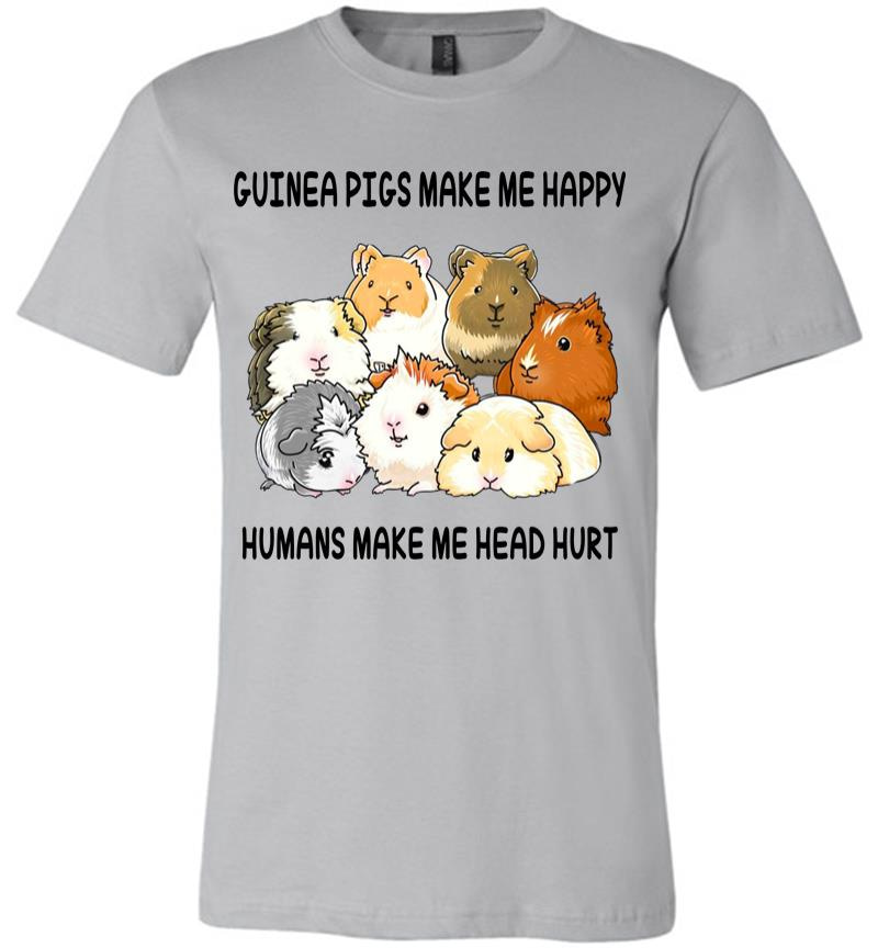 Inktee Store - Guinea Pigs Make Me Happy Premium T-Shirt Image