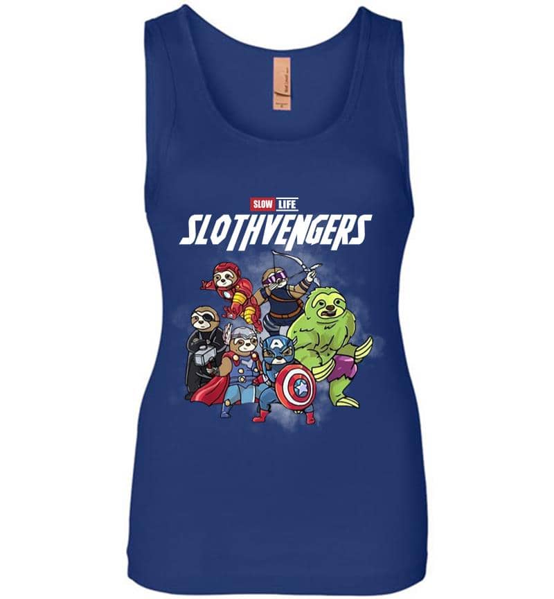 Inktee Store - Official Slow Life Slothvengers Women Jersey Tank Top Image
