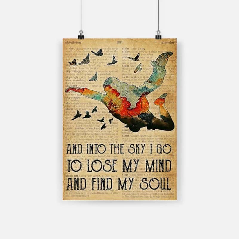 And Into The Sky I Go To Lose My Mind And Find My Soul Flying Unframed / Wrapped Canvas Wall Decor Poster