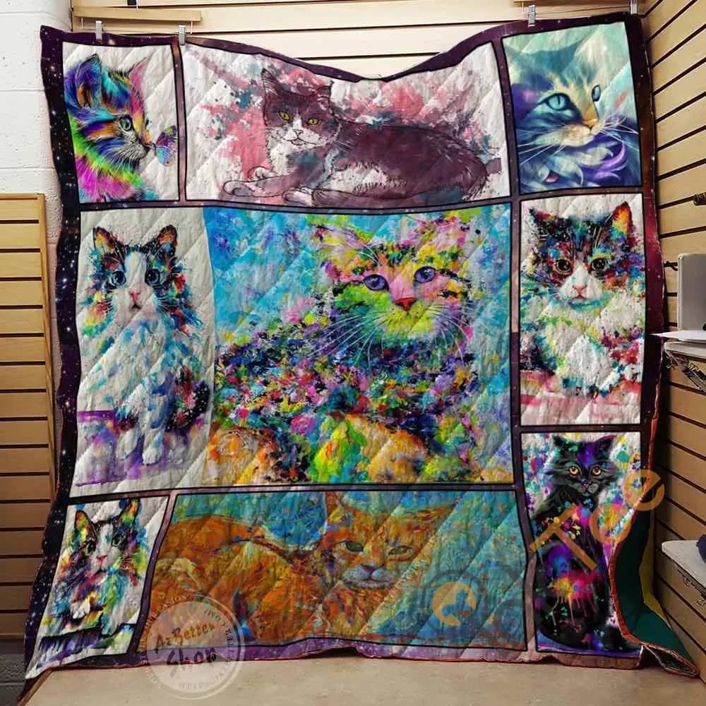 Cat Colors  Blanket Th1707 Quilt