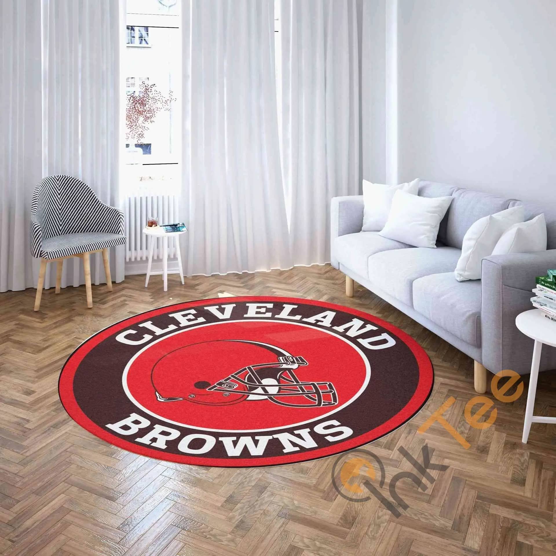 Cleveland Browns Round Carpet  Nfl Football Amazon Best Seller Sku 133 Rug
