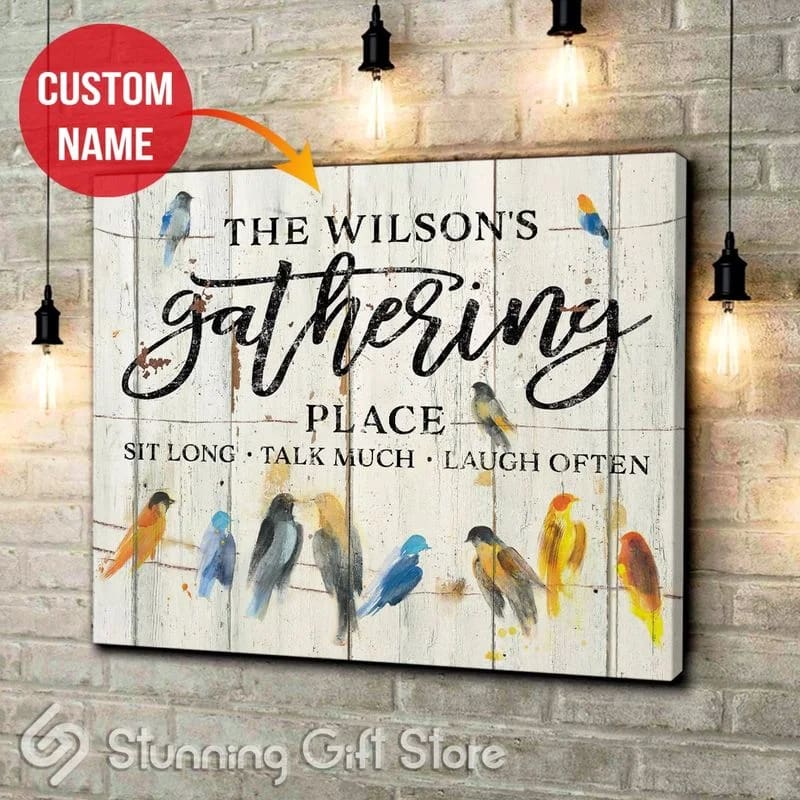 Custome Name Gathering Place Unframed / Wrapped Canvas Wall Decor Poster