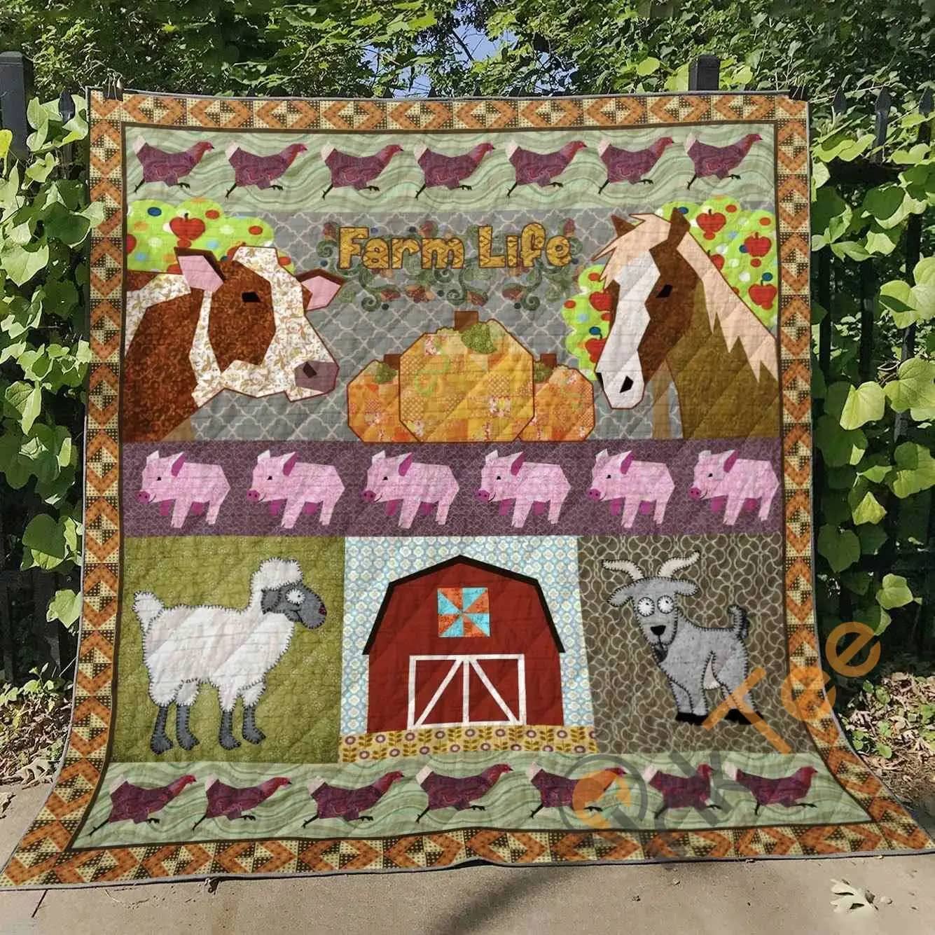 Inktee Store - Farm Life Blanket Th0107 Quilt Image