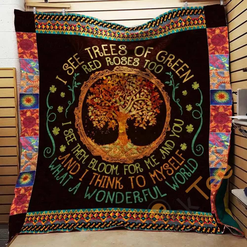 I See Trees Of Green  Blanket Th1707 Quilt