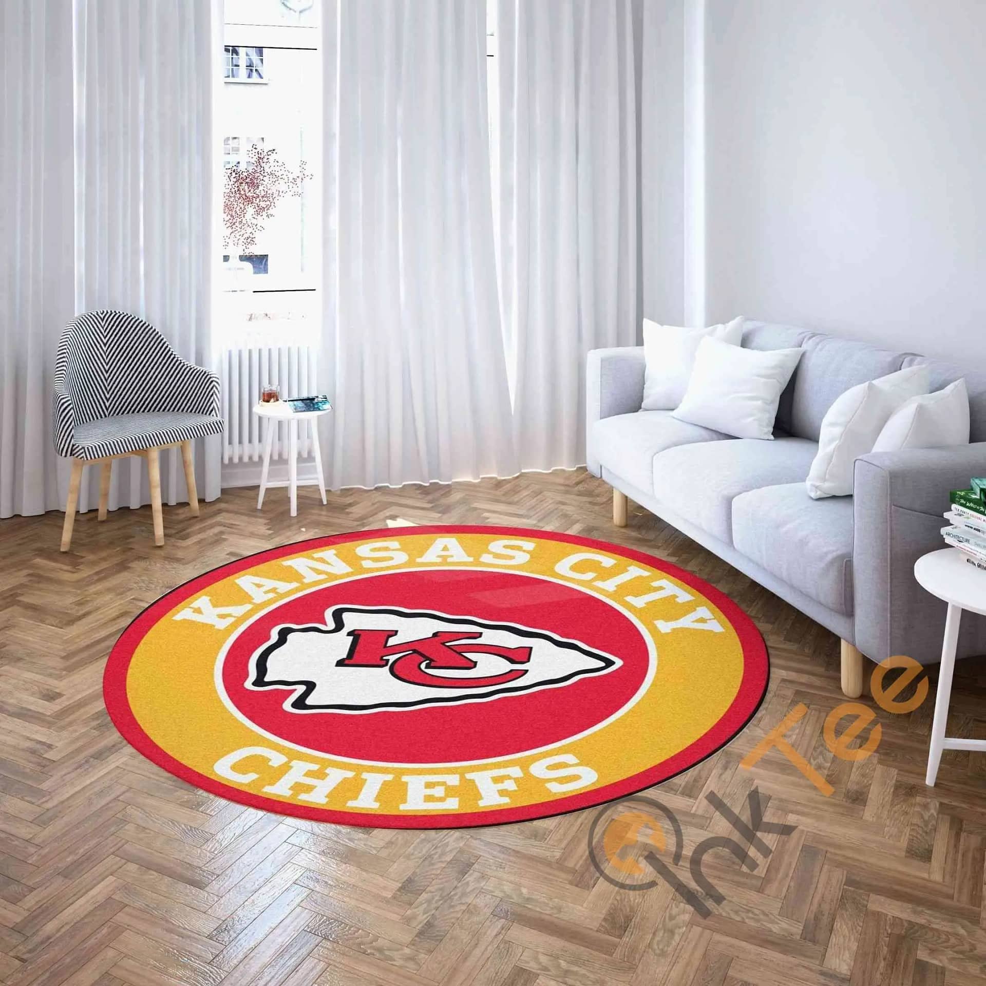 Kansas City Chiefs Round Carpet  Nfl Football Amazon Best Seller Sku 278 Rug