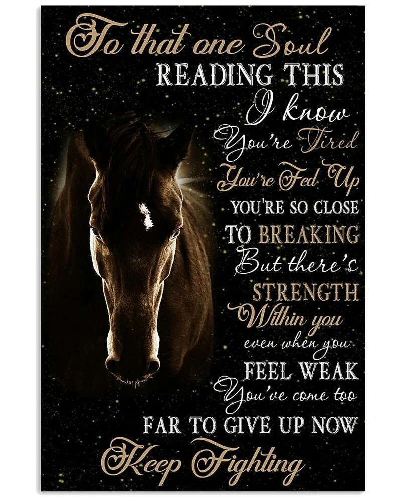 Keep Fighting Vertical  Wall Decor  (no Frame) Poster