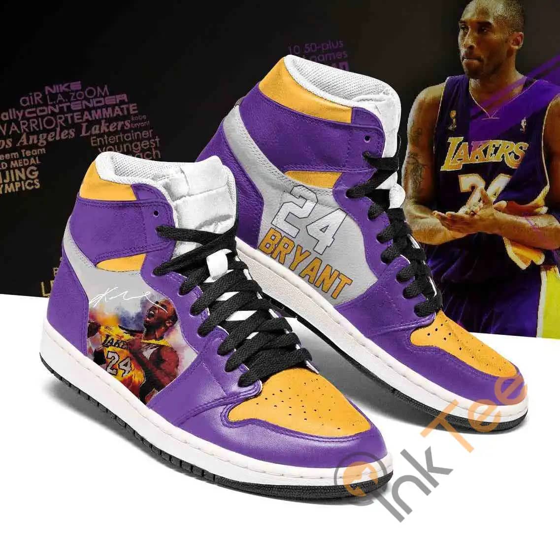 Los Angeles Lakers Custom Air Jordan 11 Sneakers - Inktee Store