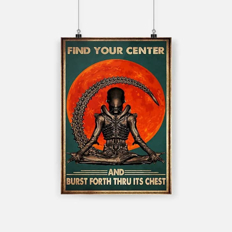 Namaste Find Your Center And Burst Forth Thru It Chest Unframed / Wrapped Canvas Wall Decor Poster