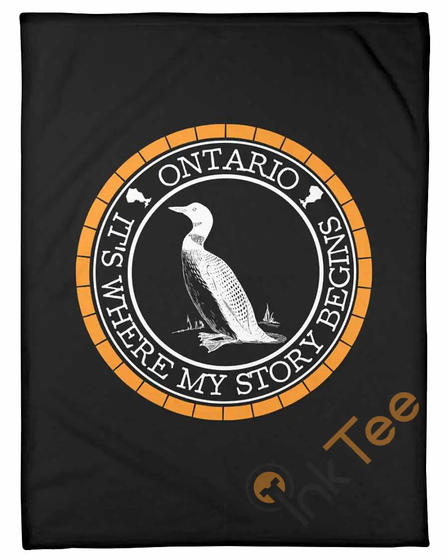Ontario Where My Story Begins Fleece Blanket
