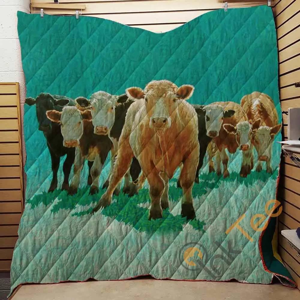 Picture Farmer Cow Loves  Blanket Th1707 Quilt