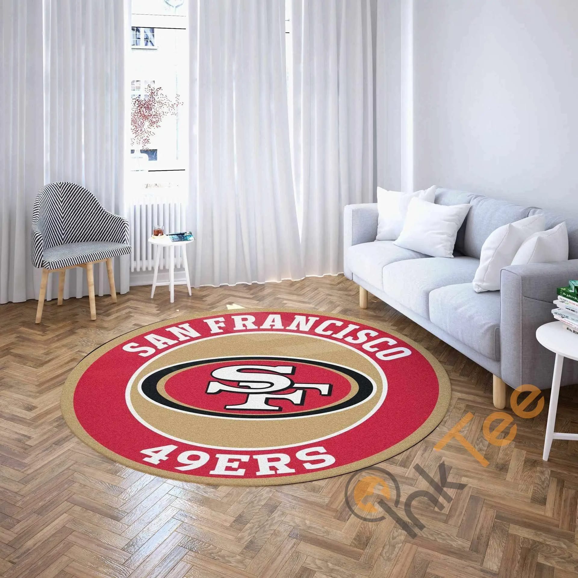 San Francisco 49Ers Round Carpet  Nfl Football Amazon Best Seller Sku 446 Rug