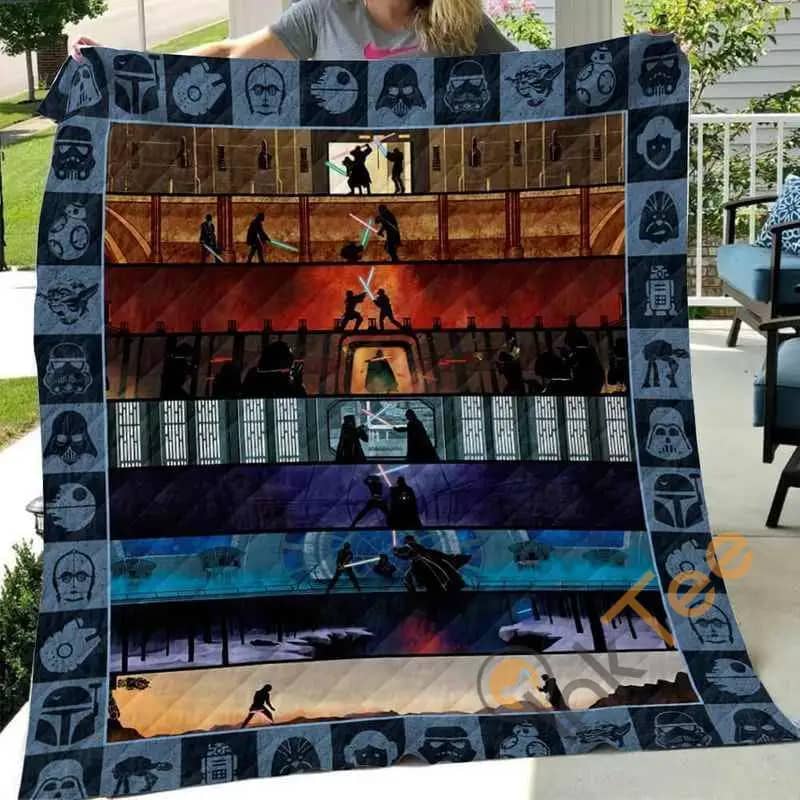 Inktee Store - Star Wars 9 Movies Art On Sale! Quilt Image